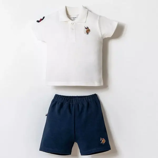 U.S. Polo 2li Takım Şortlu Beyaz Beyaz
