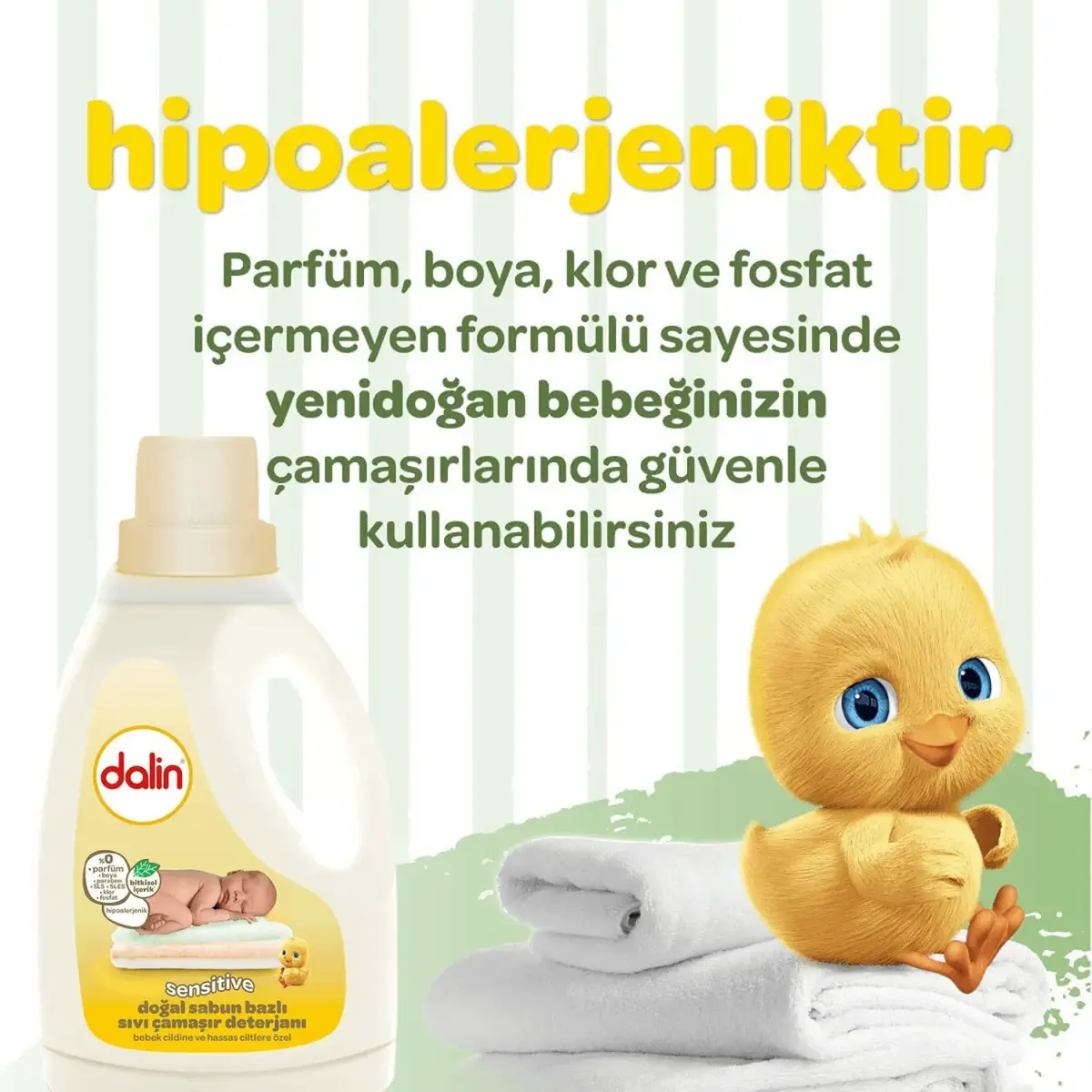 Dalin Doğal Sabun Bazlı Sıvı Bebek Çamaşır Deterjanı 1500 ml x 2 Adet