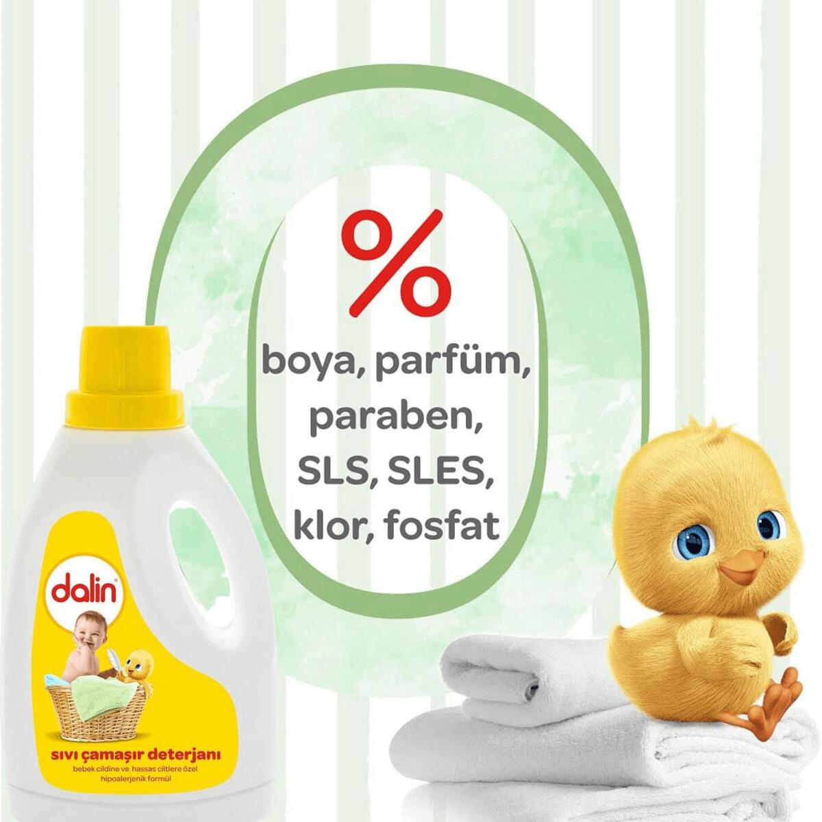 Dalin Sıvı Bebek Çamaşır Deterjanı 1500 ml x 2 Adet