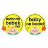Babyjem Arabada Bebek Var Sarı