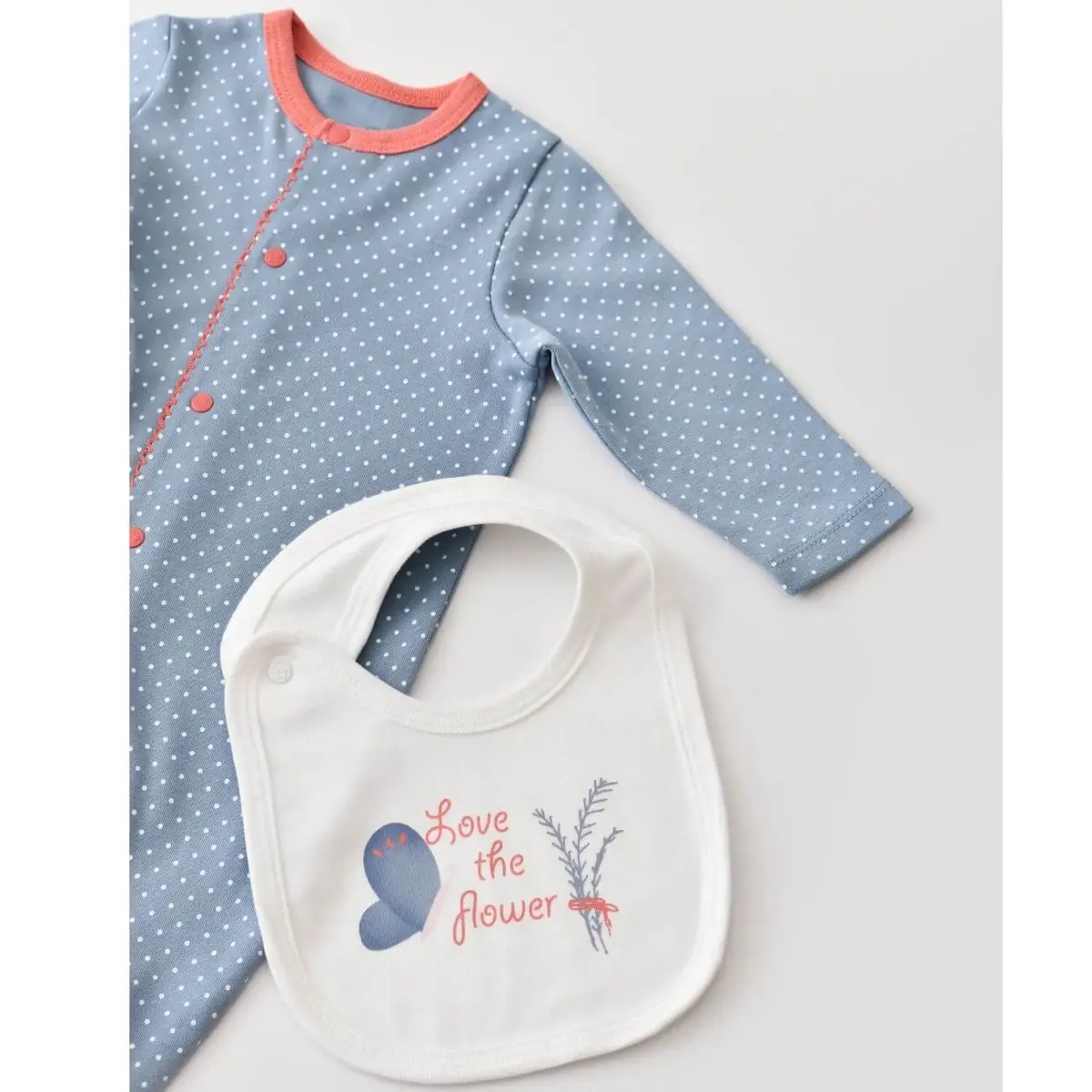 Bibaby Organik Tulum Takımı Tüllü Wild Flowers Spring Blue
