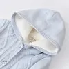 Bibaby Hırka Triko Desenli Welsoftlu Mavi