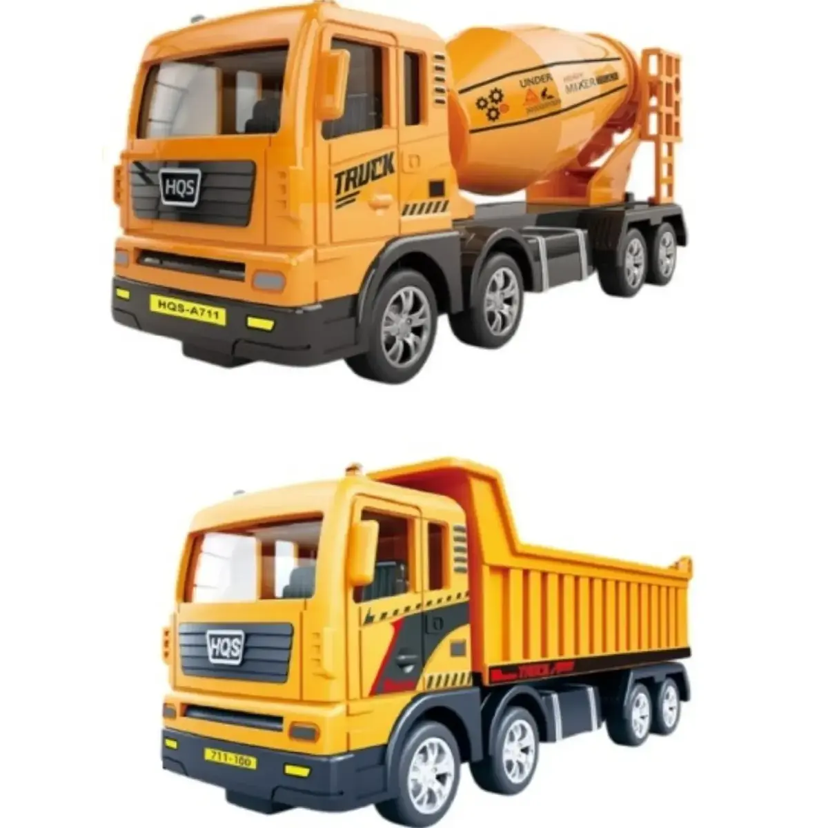 Vardem Sürtmeli Sarı Beton Mikseri ve Hafriyat Kamyonu 1:50