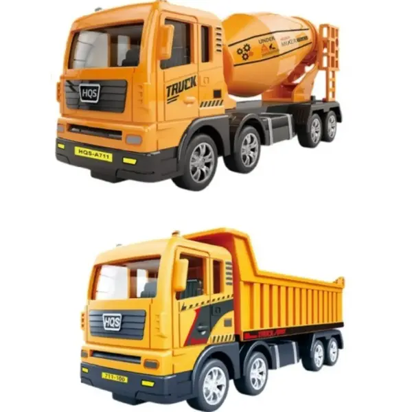 Vardem Sürtmeli Sarı Beton Mikseri ve Hafriyat Kamyonu 1:50