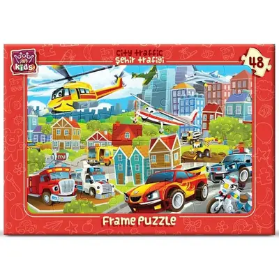 Art Çocuk Puzzle 48 Parça Şehir Trafiği