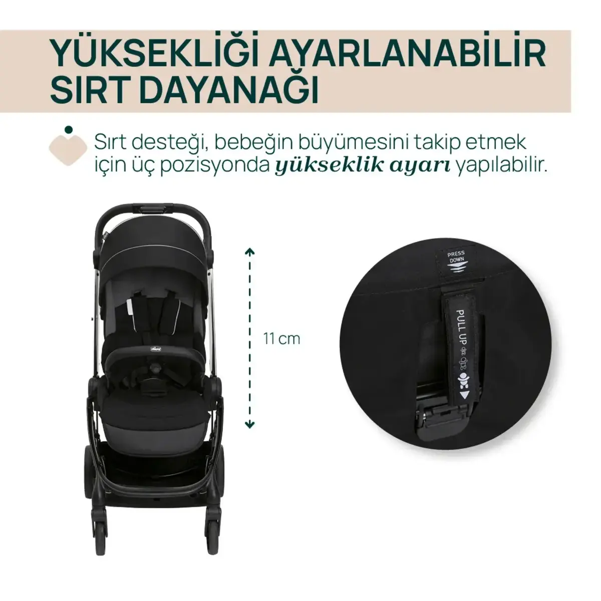 Chicco One4Ever Lounge Bebek Arabası Black Beauty