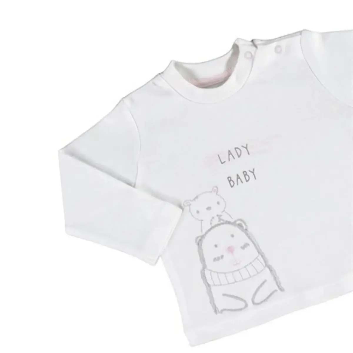 Bibaby Organik 2li Takım Lady Animals Ekru - Pembe