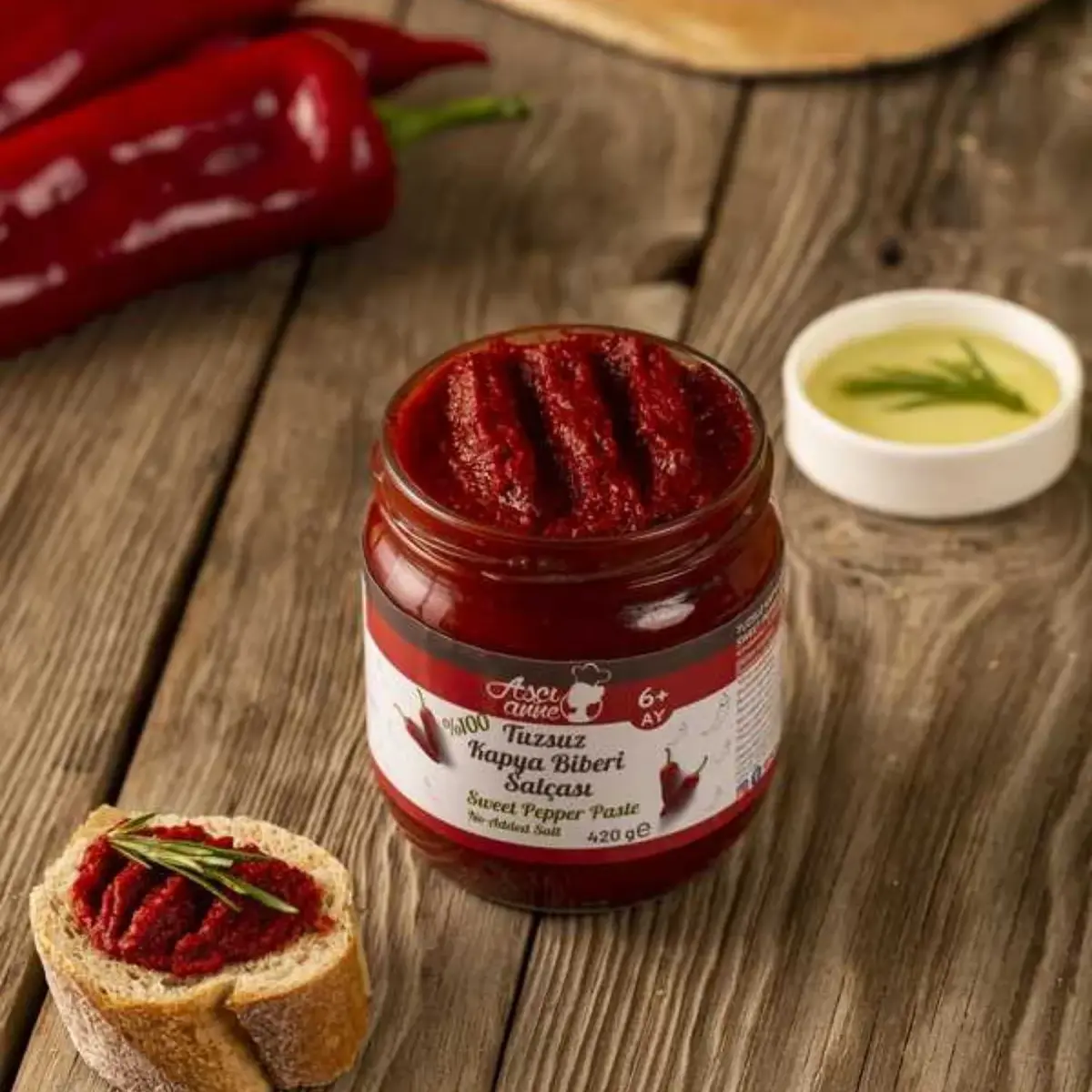Aşçı Anne Tuzsuz Kapya Biberi Salçası 420 gr