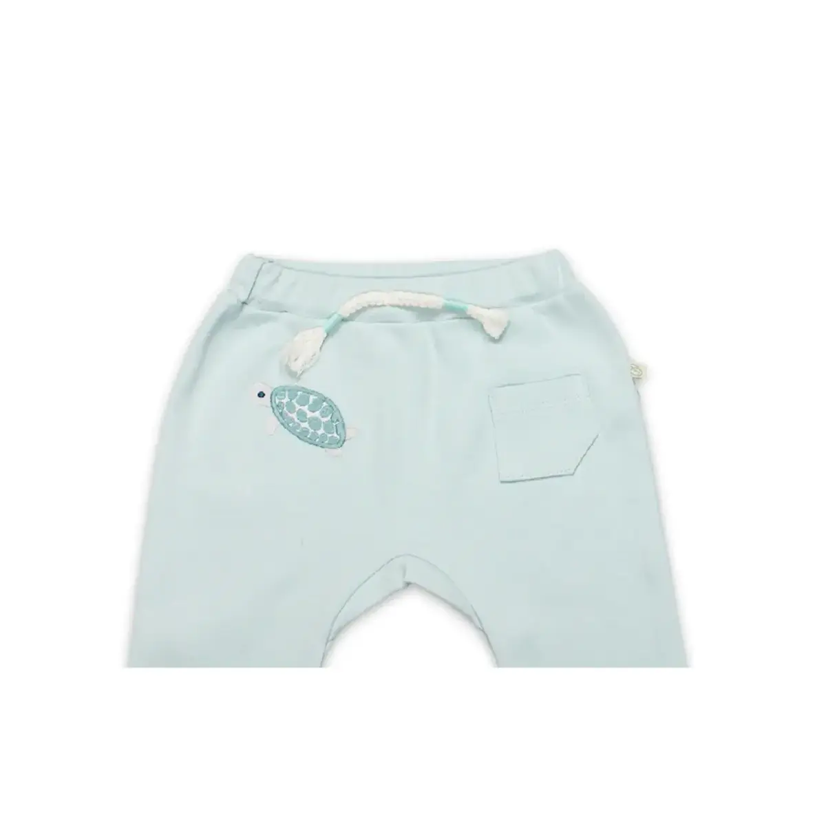 Bistyle Pantolon Patiksiz Hello World Mint - Ekru