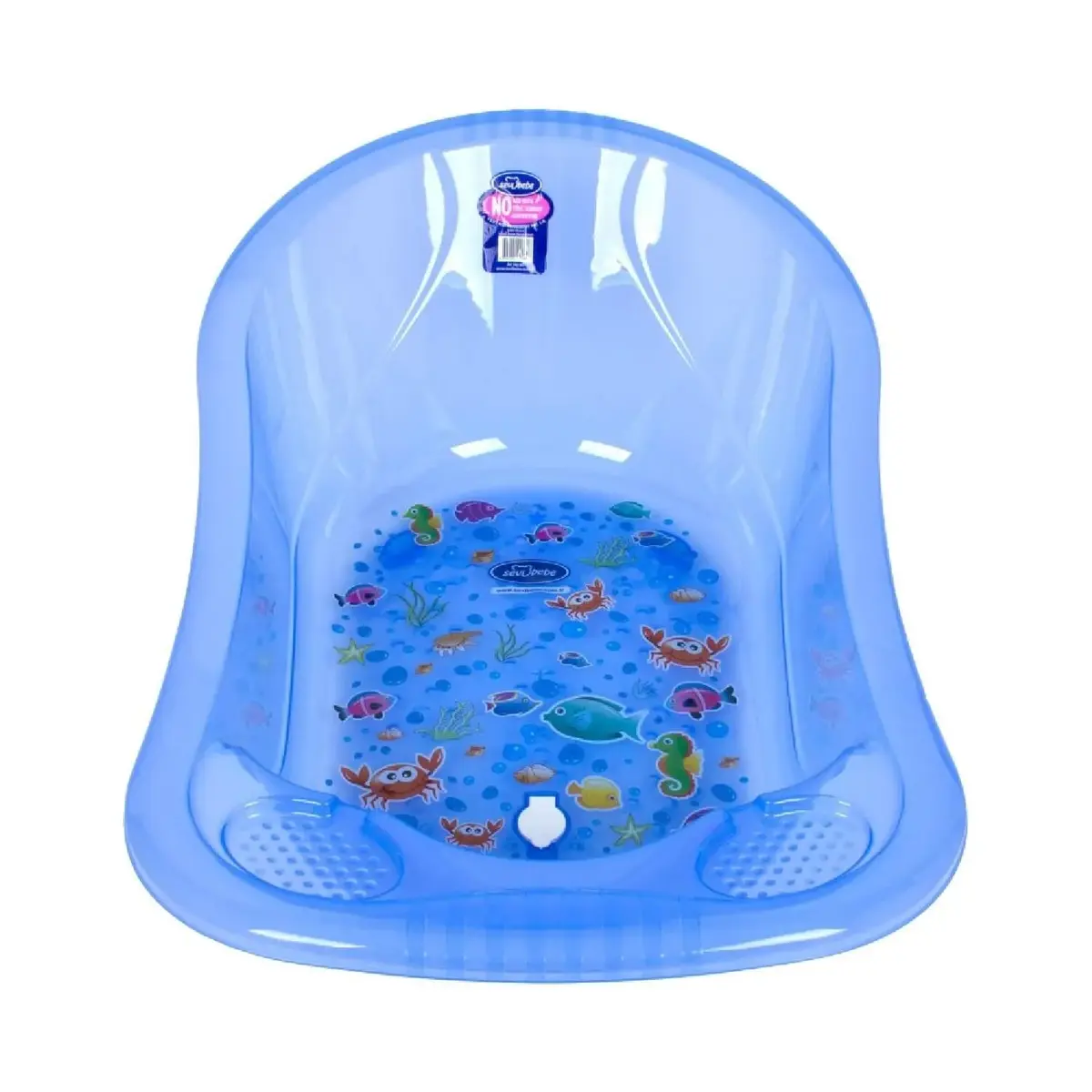 Sevi Bebe Giderli Bebek Banyo Küveti Desenli Şeffaf Mavi (Yeni)