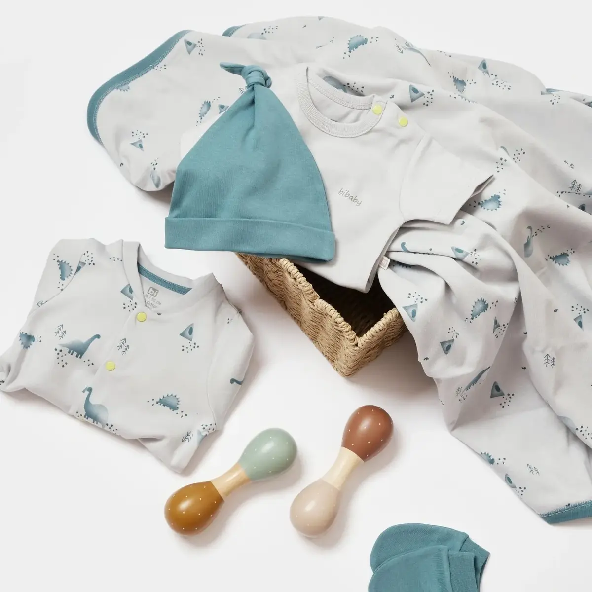 Bibaby Hastane Çıkışı 10lu My Little Dinosaur Gri - Petrol