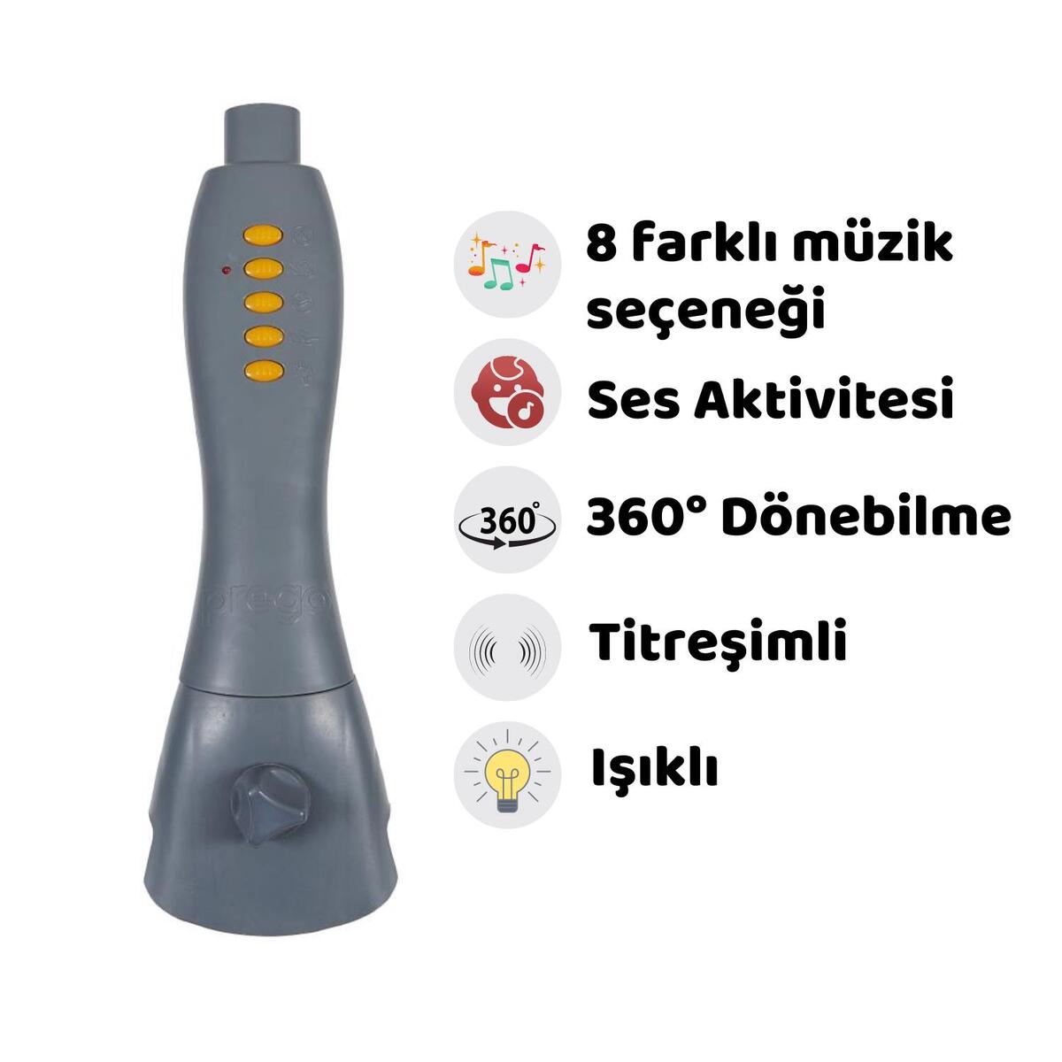 Prego Funny Müzikli Dönence 5088 Gri