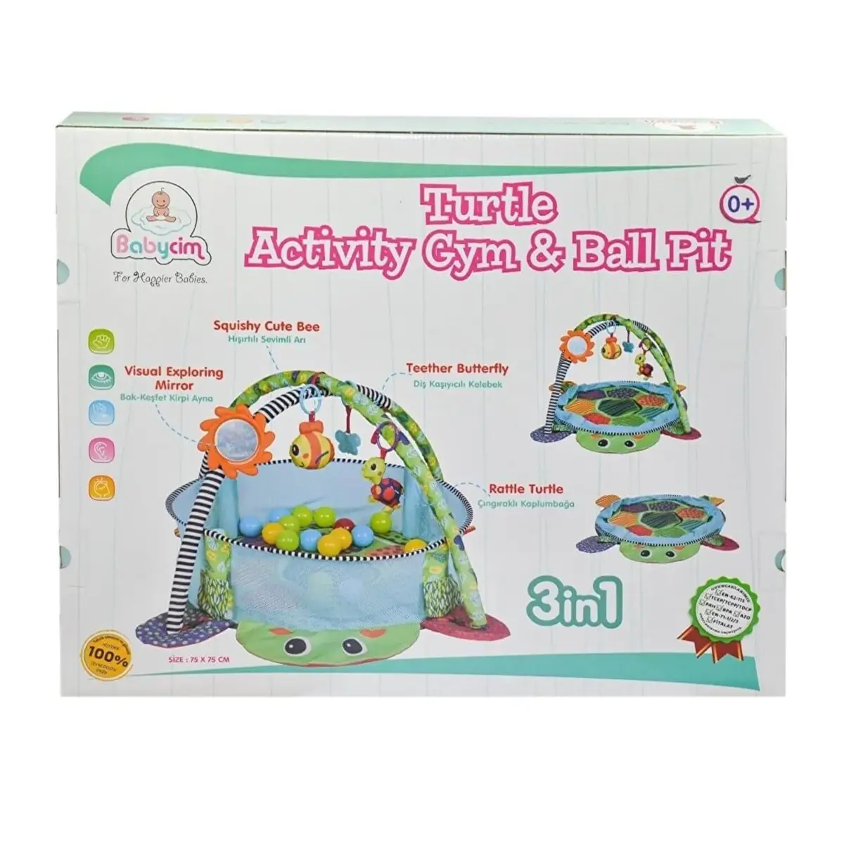 Babycim Kaplumbağa Aktiviteli Top Havuzu