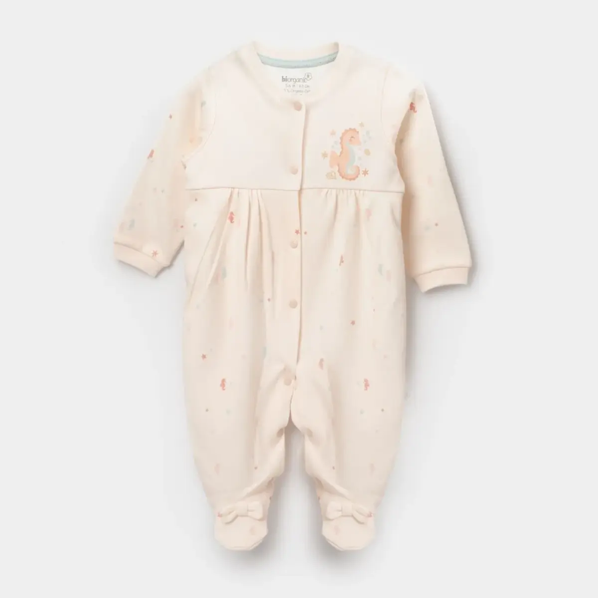 Bibaby Organik Tulum Save The Seahorse Bej - Mint