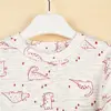 Rany Baby Kids Pijama Takımı Dinozor Bordo