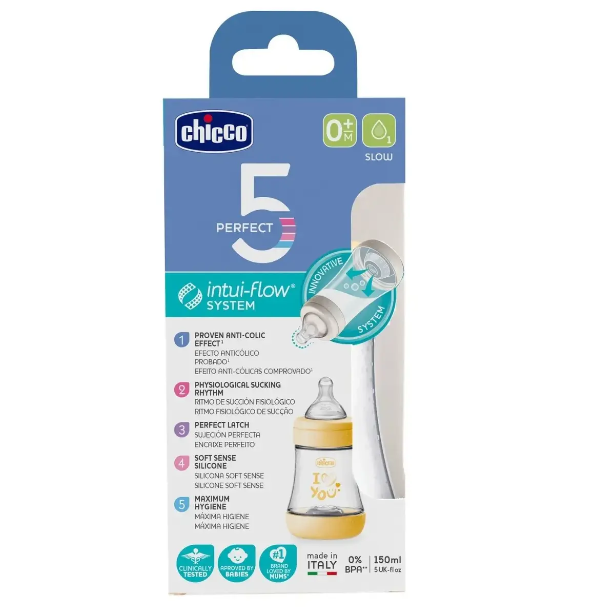Chicco P5 Antikolik Biberon PP 150 ml Unisex 0+ Ay