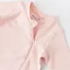 Bibaby Organik Tulum Fermuarlı Nature In Waffle Pembe Melanj