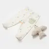 Bibaby Organik Pantolon Patikli Tiny Birds Ekru - Yeşil