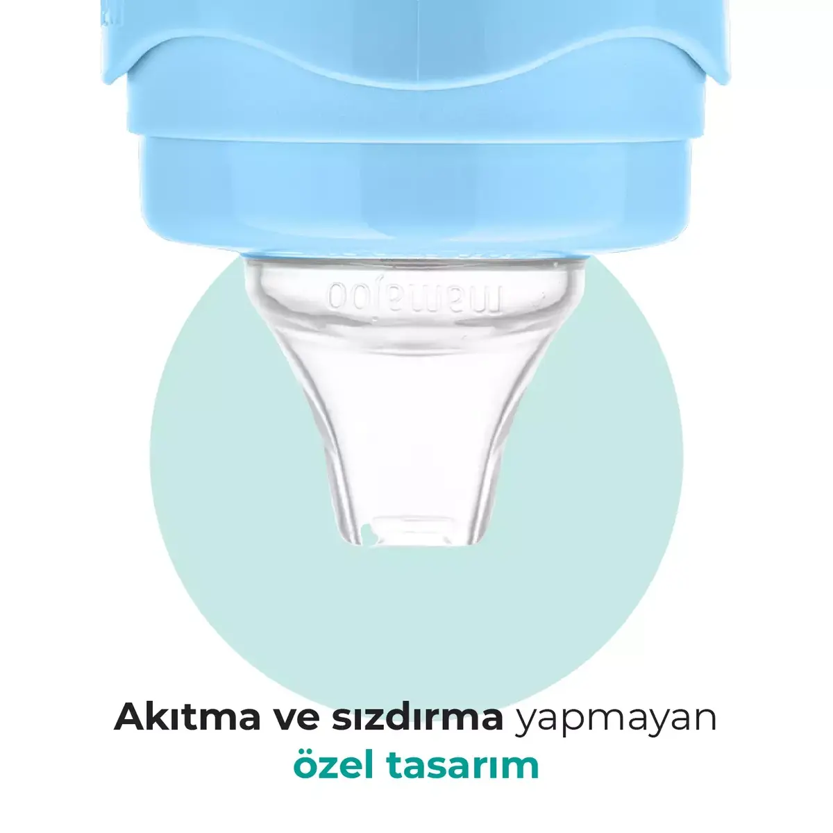 Mamajoo Kulplu Akıtmaz Eğitici Bardak 270 ml&Anti-Kolik Uç Powder Blue