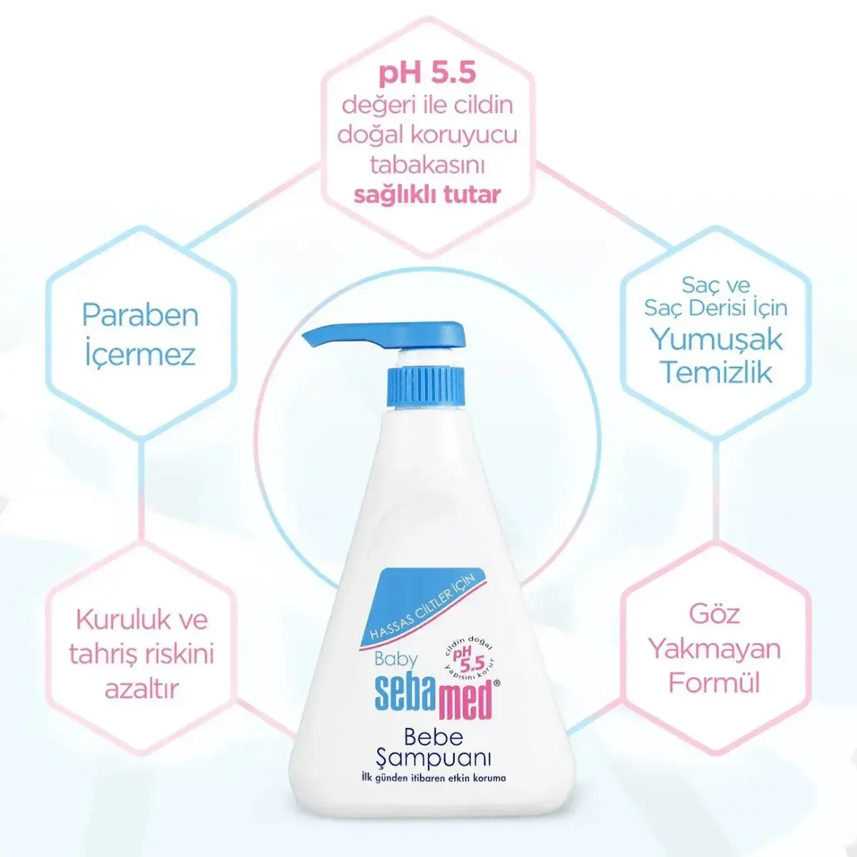 Sebamed Bebek Saç ve Vücut Şampuanı 150 ml x 3 Adet