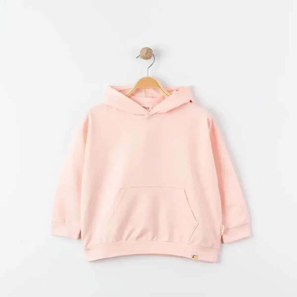 Tiffany Sweatshirt Kapüşonlu Oversize Theme Pudra