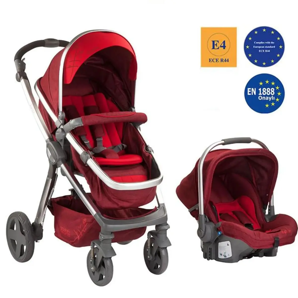 Kraft Switch 2018 Travel Sistem Bebek Arabası Kırmızı