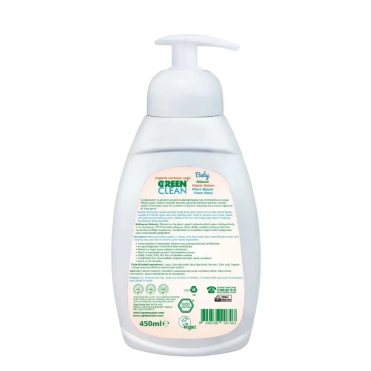 U Green Clean Baby Köpük Sabun 450 ml