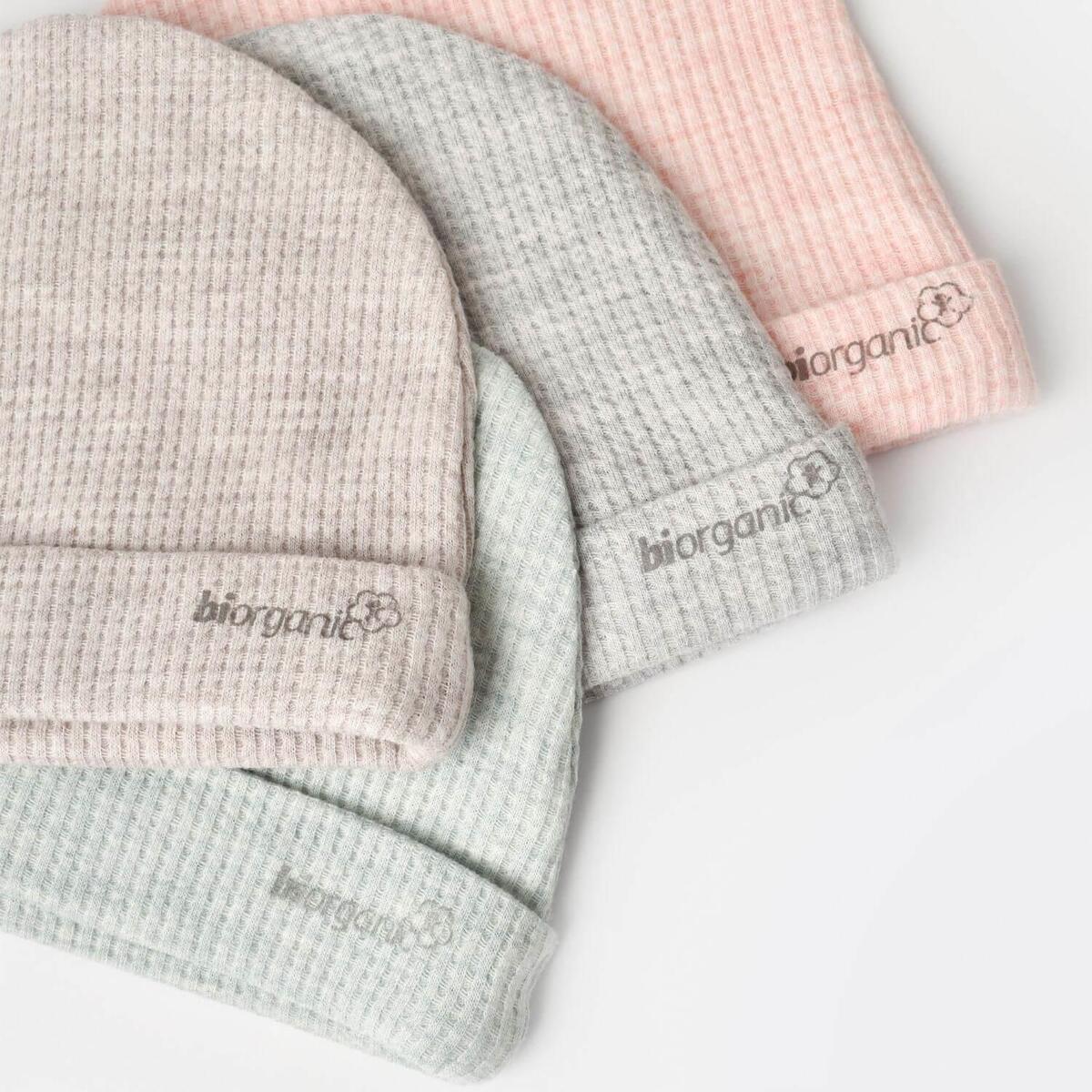 Bibaby Organik Zıbın Takımı 3lü Nature In Waffle Kahve Melanj