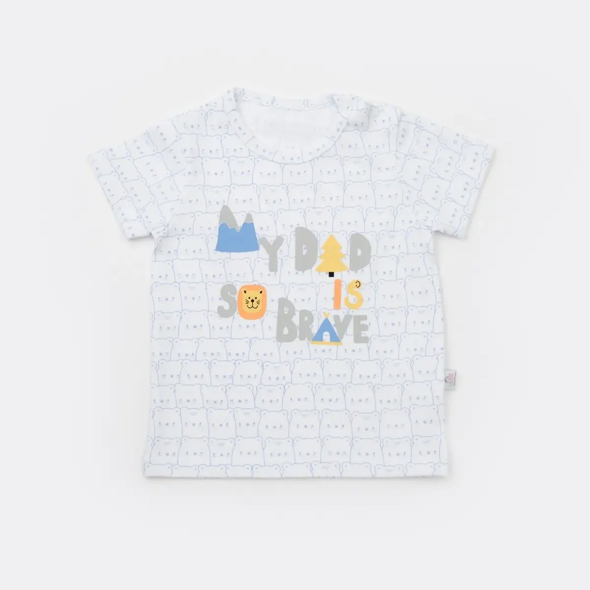 Bibaby T-Shirt Bimini So Brave Mavi Ayıcıklı