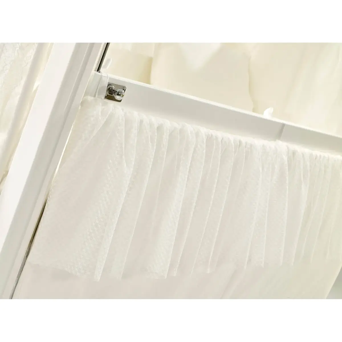 Meltem Smart Kral Beşik 60x120 cm Beyaz - Ekru