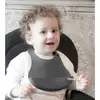 Babyjem Mini Silikon Önlük Gri