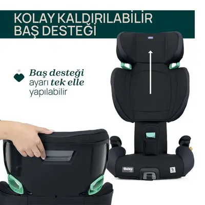 Chicco Quizy I-Size Oto Koltuğu 15-36 Kg Black