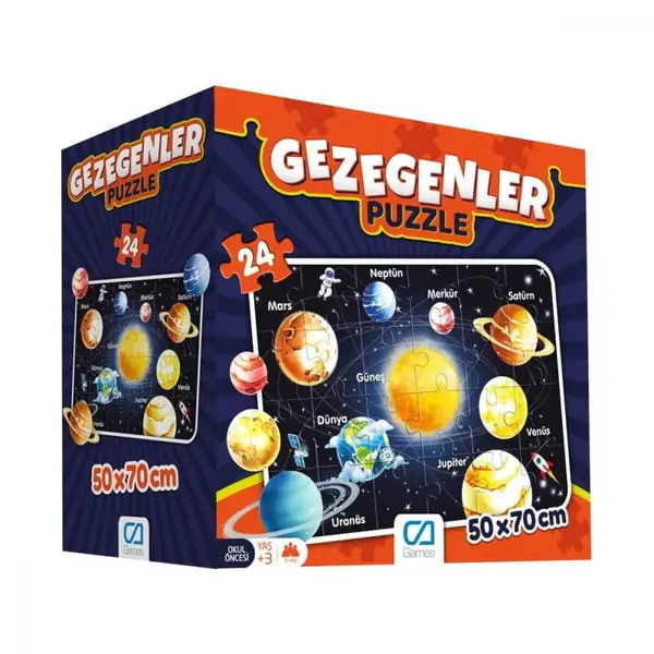 Gezegenler Eğitici Puzzle Büyük 24 Parça