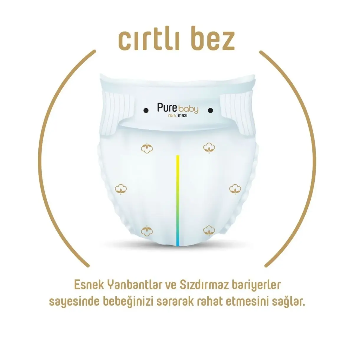 Pure Baby Pamuk Bebek Bezi 2 Beden Mini 68li Jumbo Paket