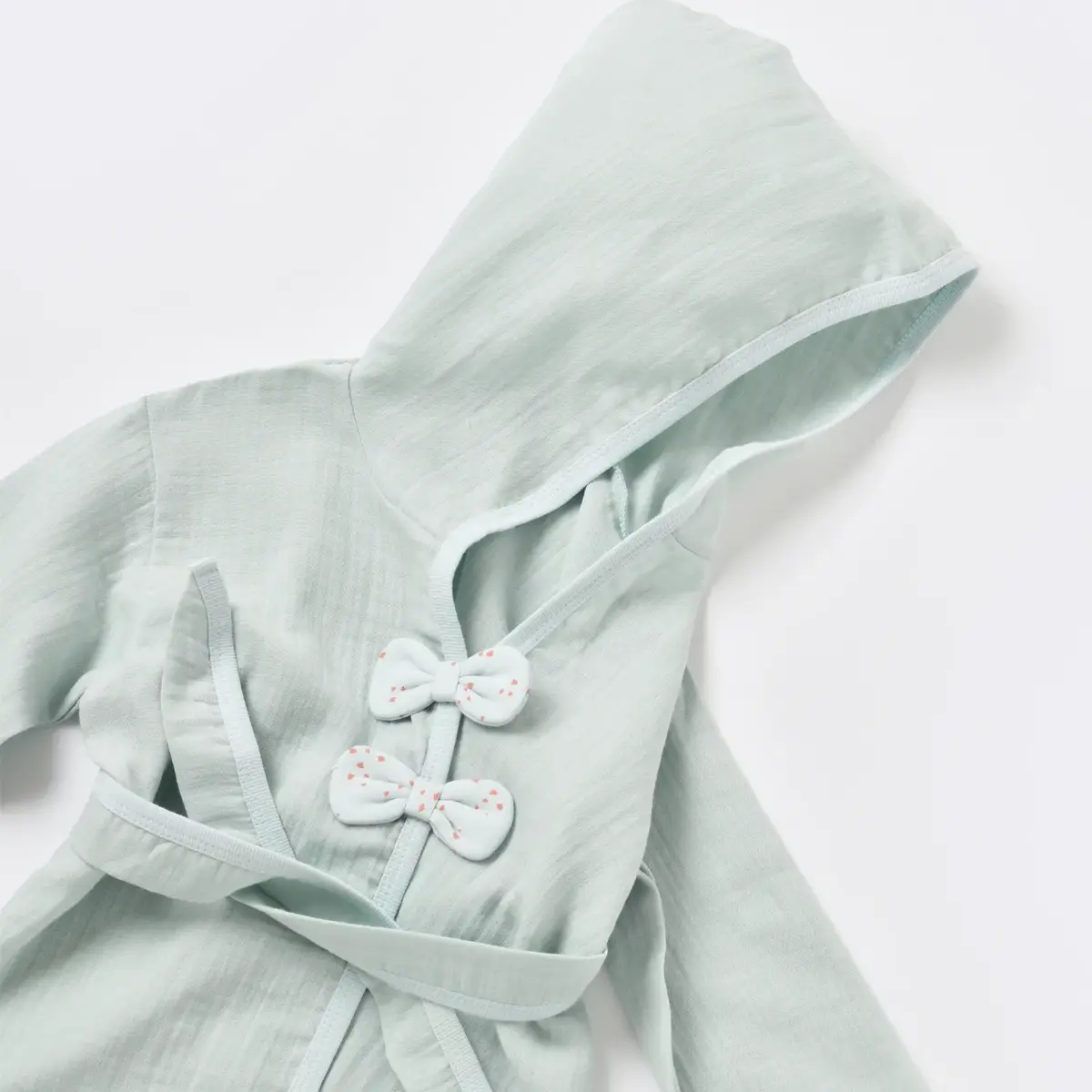 Bibaby Organik Bornoz Takımı Pretty Ears Bunny Mint - Ekru