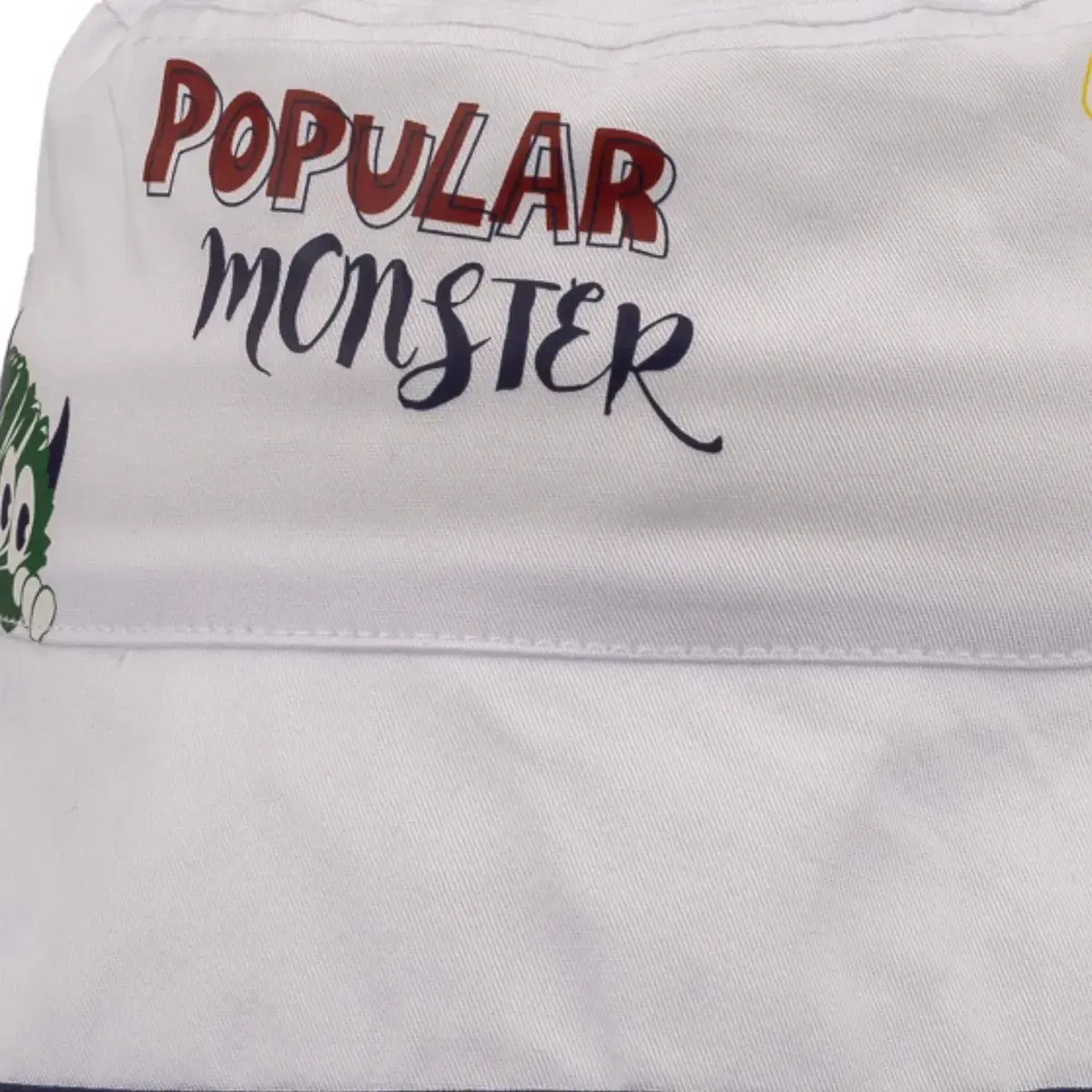 Kitti Şapka Fötr Monster 1-3Yaş Beyaz Asortili