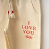 Winimo Eşofman Altı I Love You Baskılı Bej