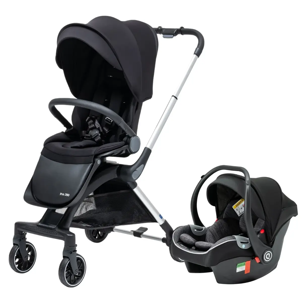 Duux Pro 360 Travel Sistem Bebek Arabası Black Duux Pro 360 Travel Sistem Bebek Arabası Black