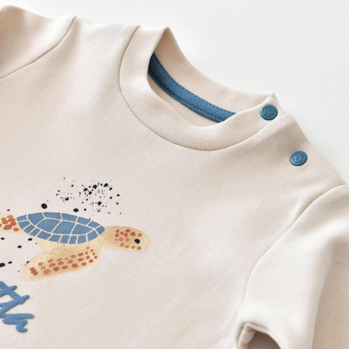 Bibaby Sweatshirt Organik Caretta In Live Taş