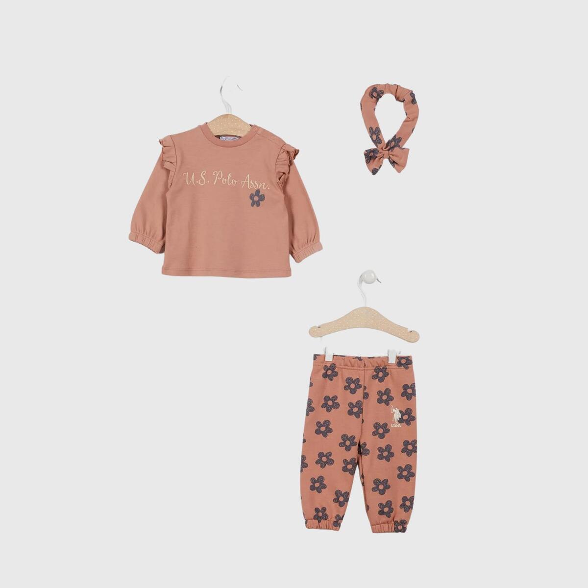 U.S. Polo 3lü Takım Uzun Kol Kapuçino