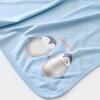 Bibaby Organik Battaniye Hello New Penguins Mavi