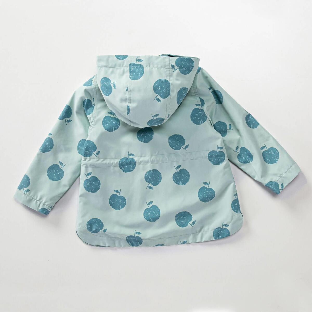 Midimod Yağmurluk Elma Baskılı Mint