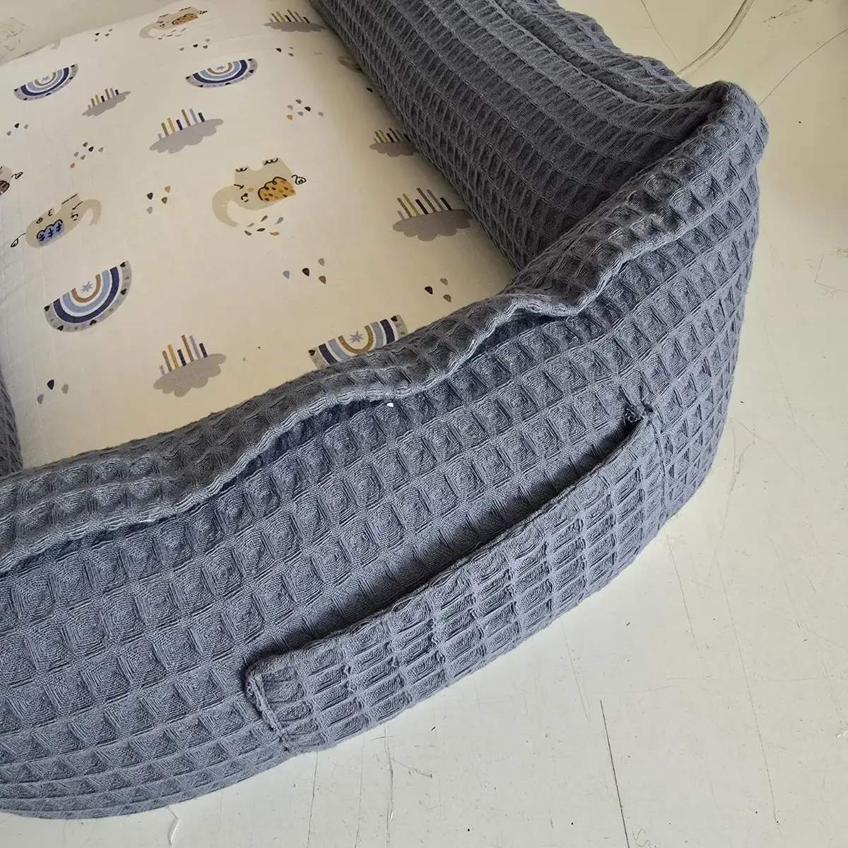 Bm Care Babynest Anne & Baba Yanı Yatağı Mavi Gökkuşağı