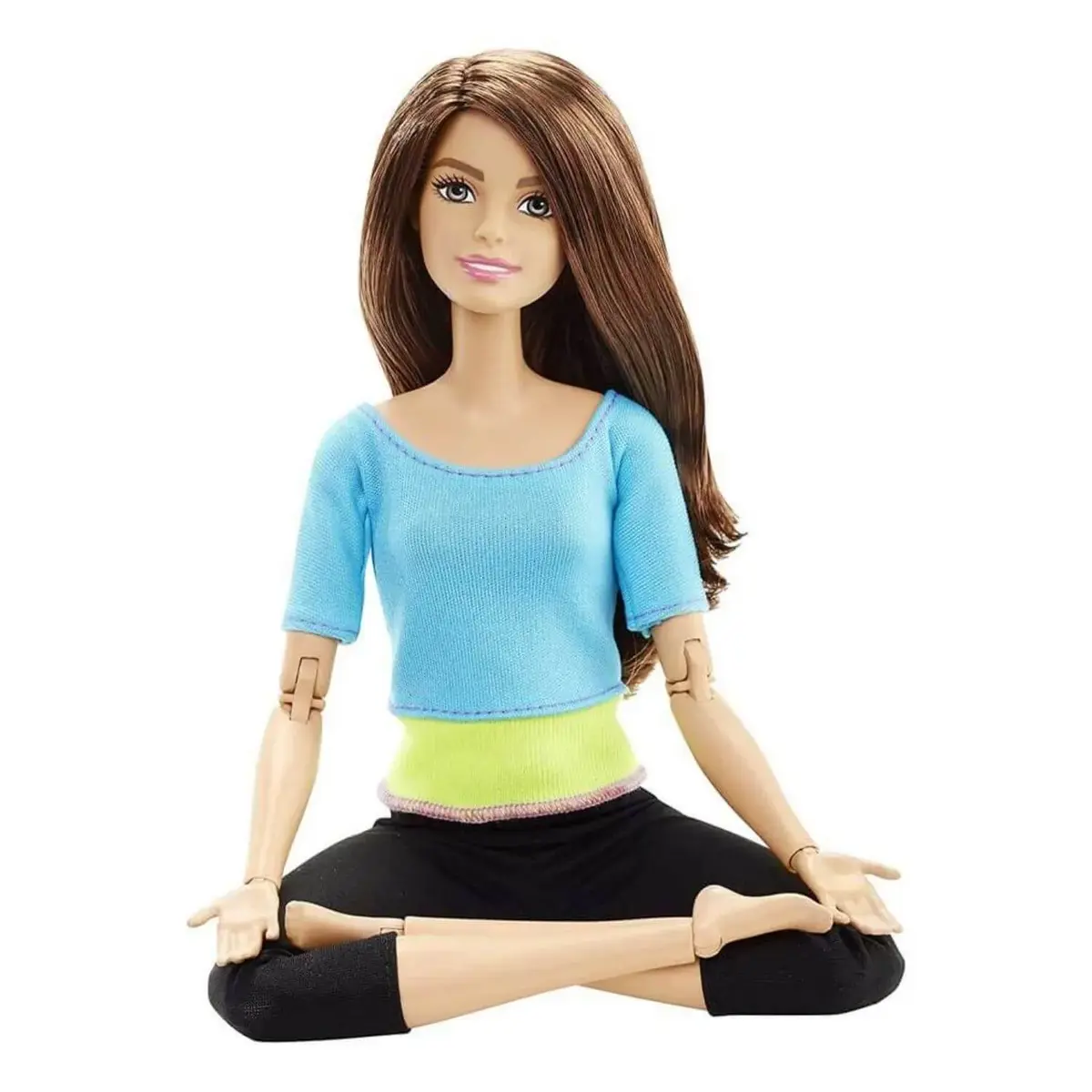 Barbie Sonsuz Hareket Bebeği Kumral Siyah Taytlı