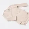 Bibaby Organik Body Kruvaze Eldivenli Soft Modal Bej