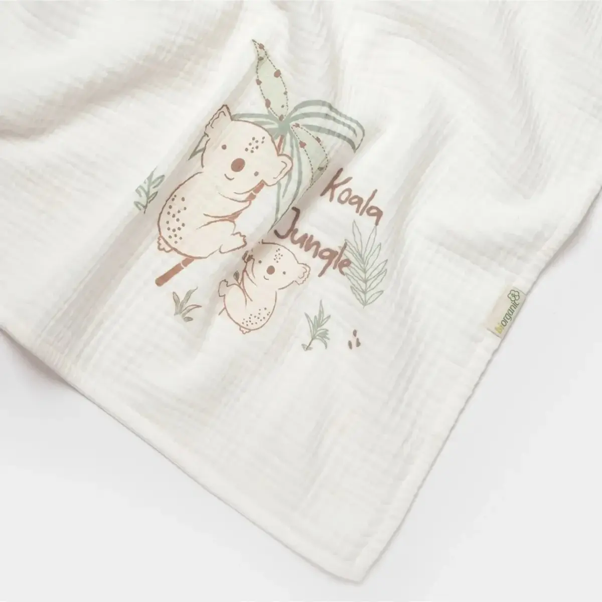 Bibaby Organik Müslin Battaniye Koala Jungle Mint