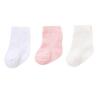 Bibaby Organik Çorap Soket 3lü Basic Pembe - Beyaz