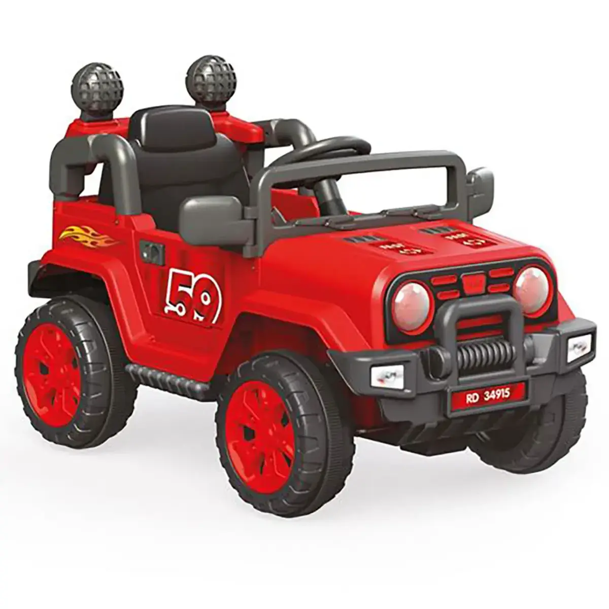 Dolu Neon Akülü Araba 12V Kırmızı