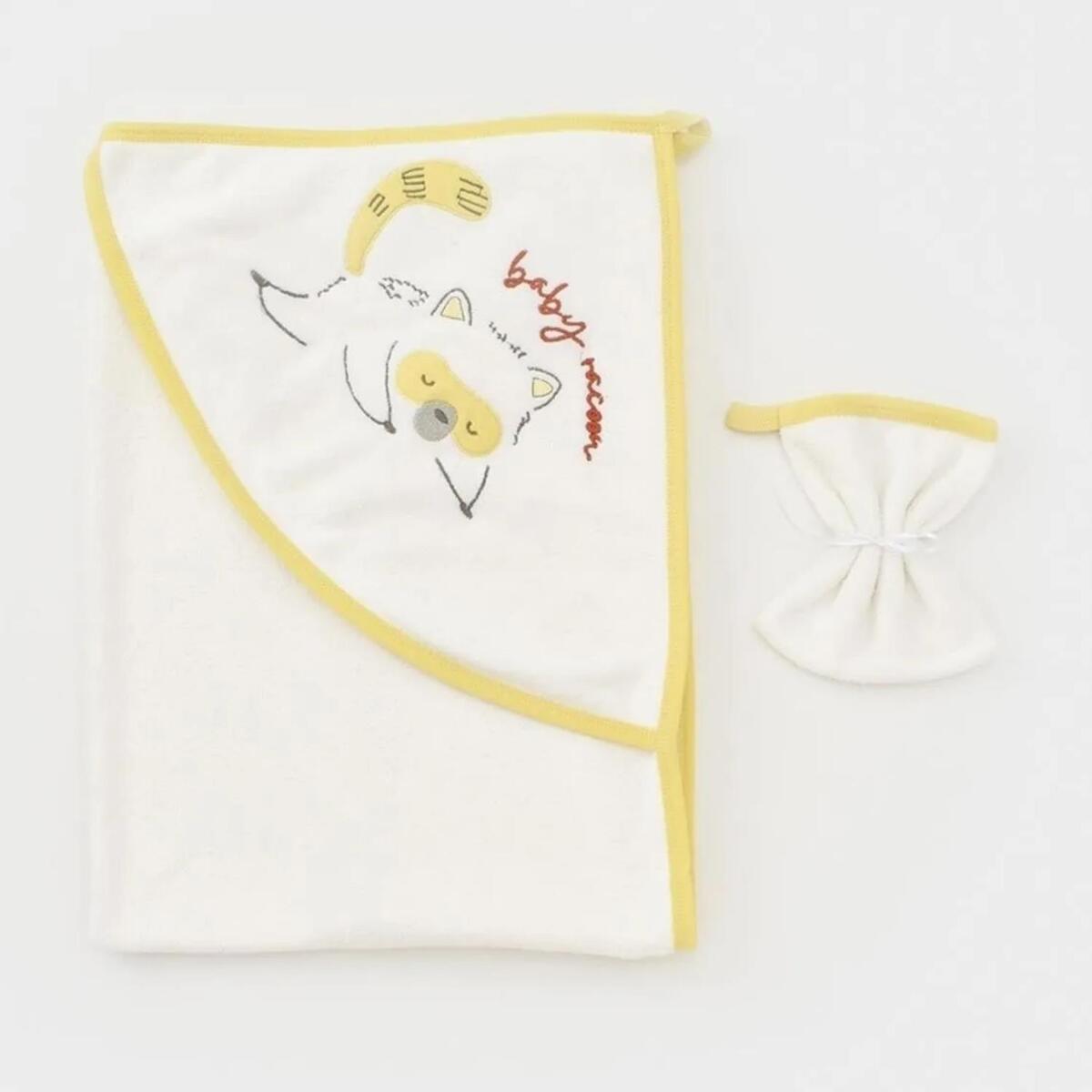 Bibaby Organik Havlu Örme Baby Racoon Vanilla Ice