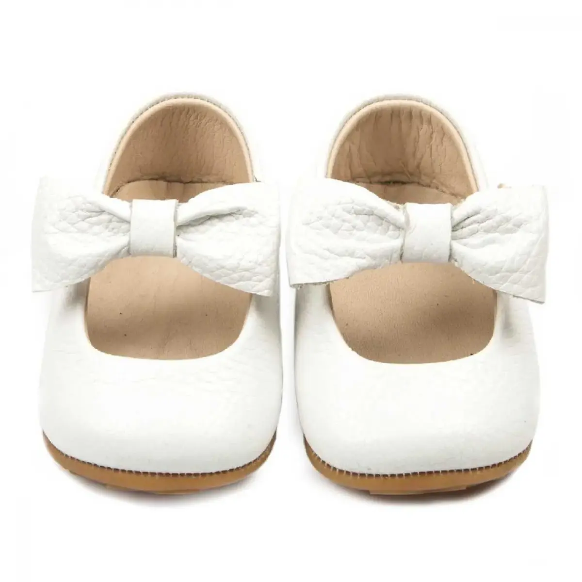 Ella Bonna Bebek Ayakkabısı Hakiki Deri Mary Jane Beyaz